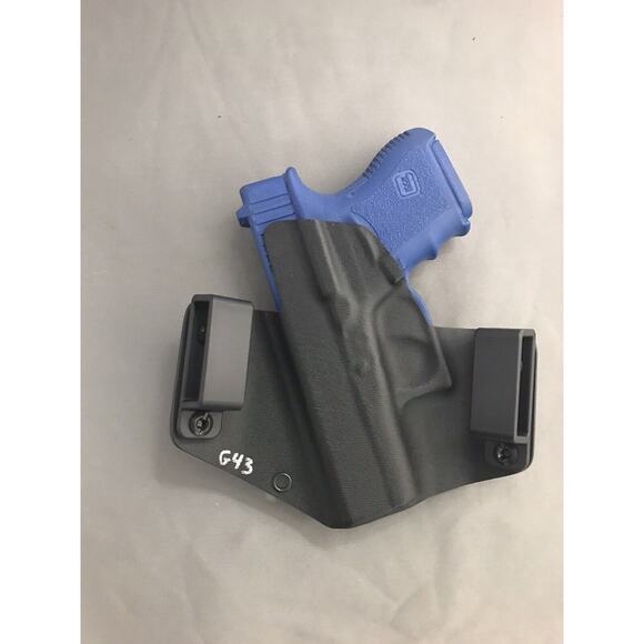 Queen City Holsters Glock 43 Side Holster‎ OWB Right Hand Black Belted - Picture 3 of 4